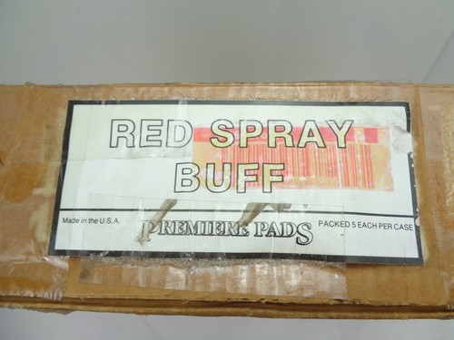 SET OF 5 Red Spray Buff Premiere Pads 20" NOS Red Floor Maintenance 100220 - Picture 5 of 5