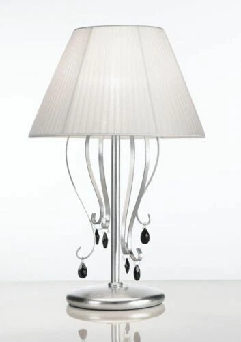 Lampada da tavolo da interno argento in argento