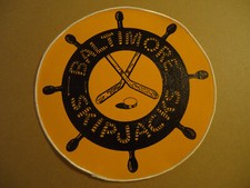 Baltimore Skipjacks 1982 AHL hockey original unused front road jersey crest