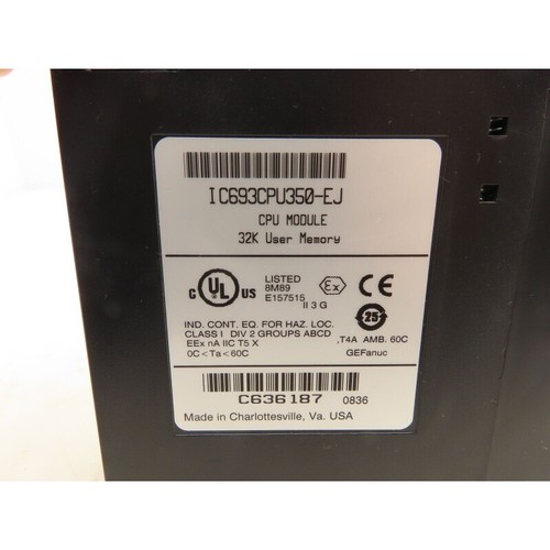 GE Fanuc IC693CPU350-EJ CPU Module 32K User Memory Unit - Picture 11 of 19