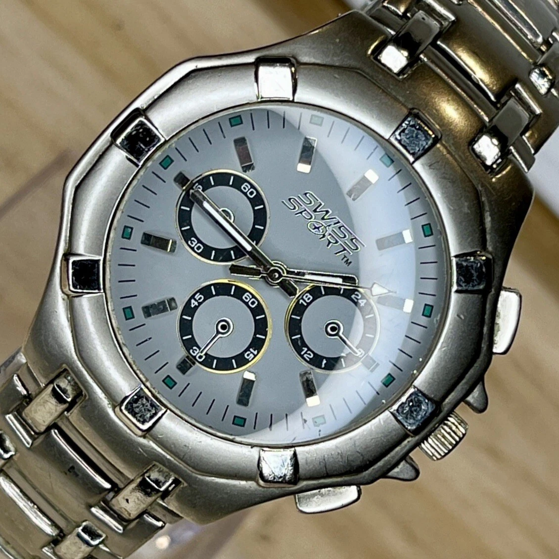 Stainless steel deals back swiss