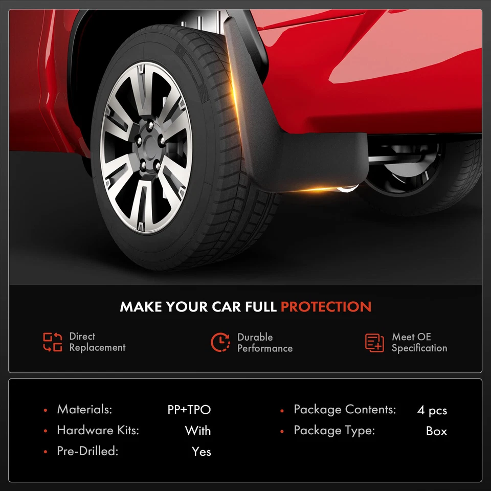 4x Guardabarros guardabarros delanteros y traseros para BMW E60 525i 528i 535i 550i 2006-2010 Foto 2 de 4