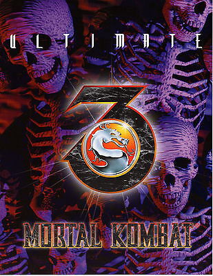 ULTIMATE MORTAL KOMBAT 3 Original Promo VIDEO ARCADE GAME Flyer MIDWAY  Brochure