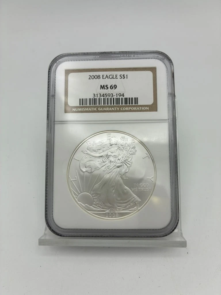 American Eagle MS 69 Graded 2008 Silver Bullion Coins for sale | eBay