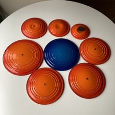 Vtg Le Creuset cast iron replacement lids volcanic no handle knob various sizes