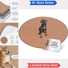 Reusable Dog Pee Pad 48 Inch Round Washable Waterproof Polyester Whelping