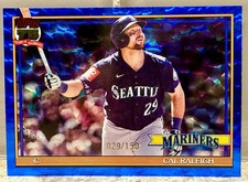 JERSEY # MATCH! 2026 Topps 1991 Variation Cal Raleigh Blue Crackle 29/150! M'S!