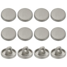 Metal Round Flat Alloy Shank Sewing Button 10 mm  12 Pack  Mist Silver