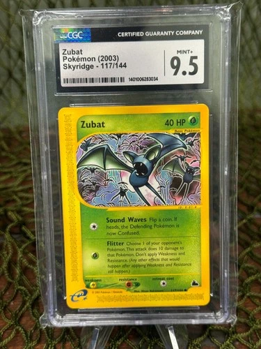 **CGC 9.5* ZUBAT~ Pokemon TCG: SKYRIDGE 2003 E READER 117/144