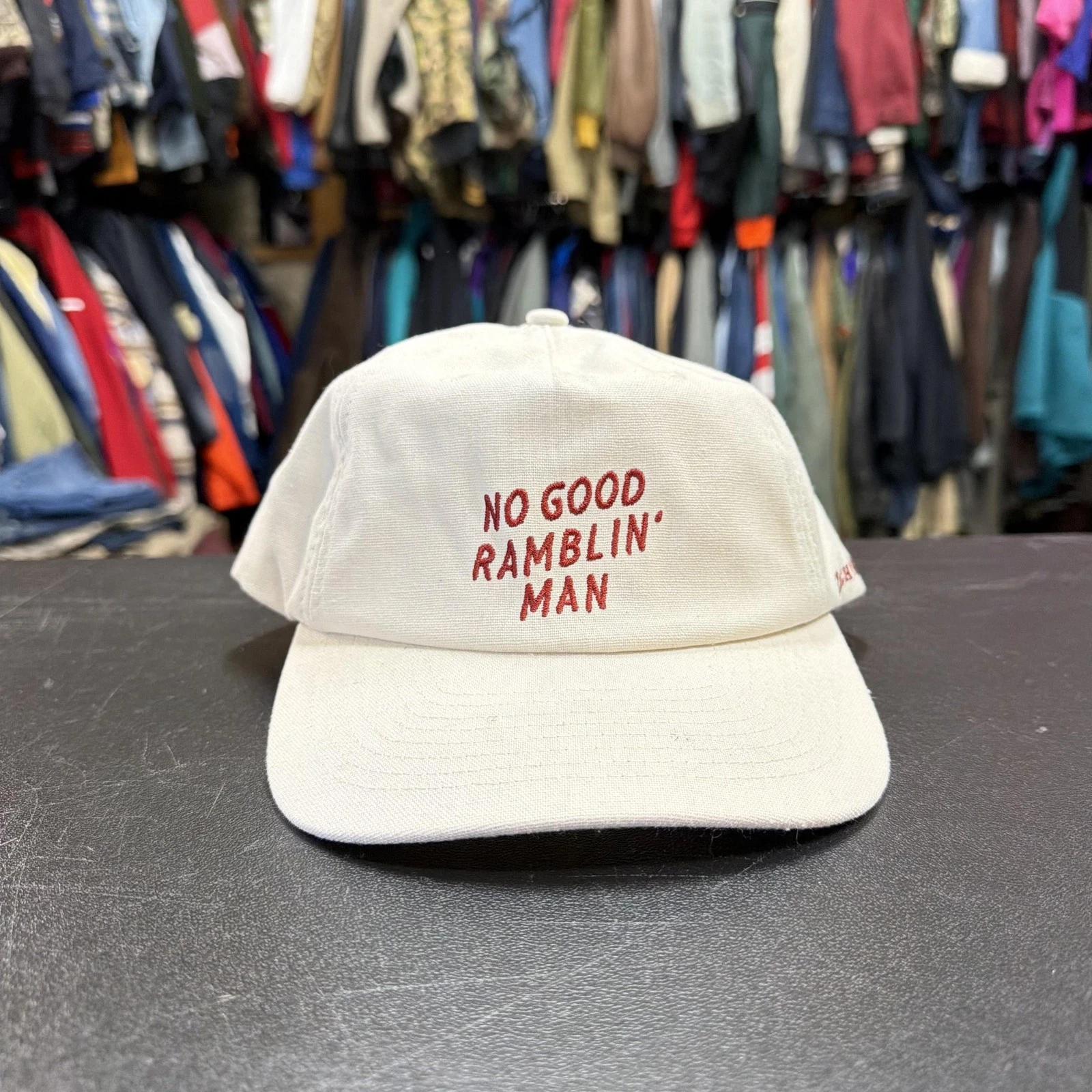 Seager Hat Cap Strap Back One Size White No Good Ramblin' Man Zach Bryan Mens