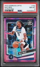 2023 PANINI DONRUSS OPTIC HYPER PINK #192 NAZ REID PSA 8