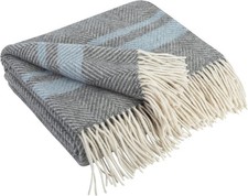 Merino Wool Blanket Warm  Soft Throw for Bed  Couch 55 x 79 in 80 Merino 20 