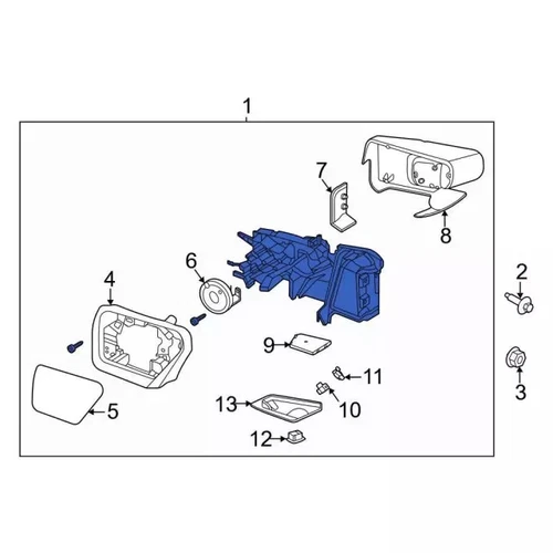 Genuine Ford Mirror Assembly Rear View Outer ML3Z-17682-KA