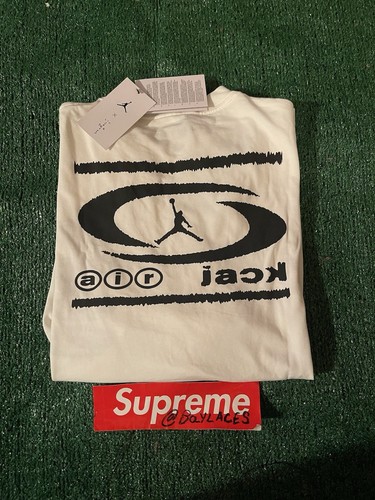 NEW Jordan x Travis Scott Men's White T-Shirt Size Small DZ5514-133 SHIP FAST - Picture 2 of 3
