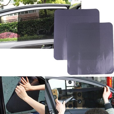 2Pcs Car side window mesh film windshield net sun shade sticker UV protectTS _wo
