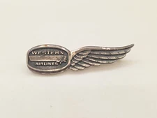 Western Air Lines Stewardess Wing 3rd  Issue Balfour Sterling 1950s 