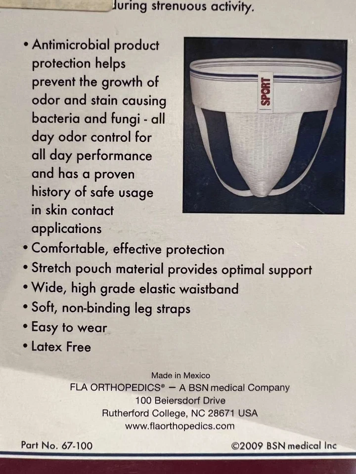 Soporte Atlético FLA Orthopedics Premium Blanco, Mediano 67-1005 Foto 2 de 4