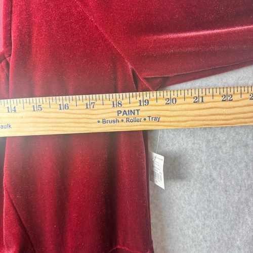 Old Navy Red Velvet Dress Womens 2X Holiday Stretch Mini Minimalist Party NWT - Picture 5 of 9