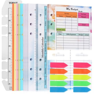 7 Pack A6 Planner Inserts Monthly Weekly Planner Refills Expense Budget Sheet...