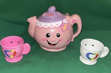 Fisher-Price Laugh Learn Sweet Manners Tea Set Pretend Play 2 Cups Tea Pot.