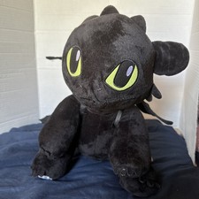 Build A Bear Plush Toothless How to Train Your Dragon W/ Wings Black 13"