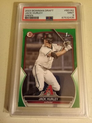 2023 Bowman Draft Jack Hurley #75/99 GREEN #BD162 Graded PSA 9 Mint