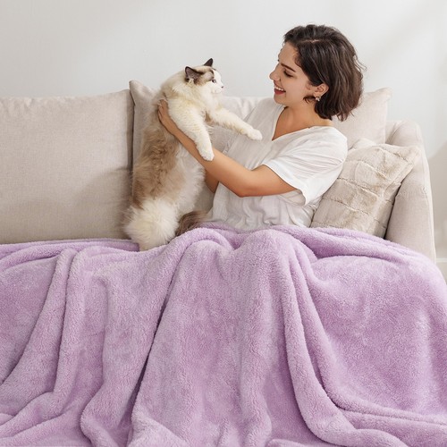 Classic Extra-Fluffy™ Plush Throw Blanket, Soft Fuzzy Fluffy Long Hair Throw ... - Picture 4 of 7