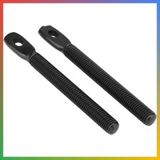 Black Hood Pins Kit 2 Pack Universal Car Bonnet Lock Aluminum  Steel Racing