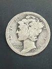 1921 Mercury Dime. Semi Key Date. Original