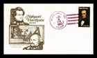 US COVER NATHANIEL HAWTHORNE LITERARY ARTS FDC HAND CANCEL PANDA CACHET