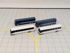 4x GREYHOUND BUS/COACH US Style Airport GSE Vehicle Models 1:200 Scale Diorama