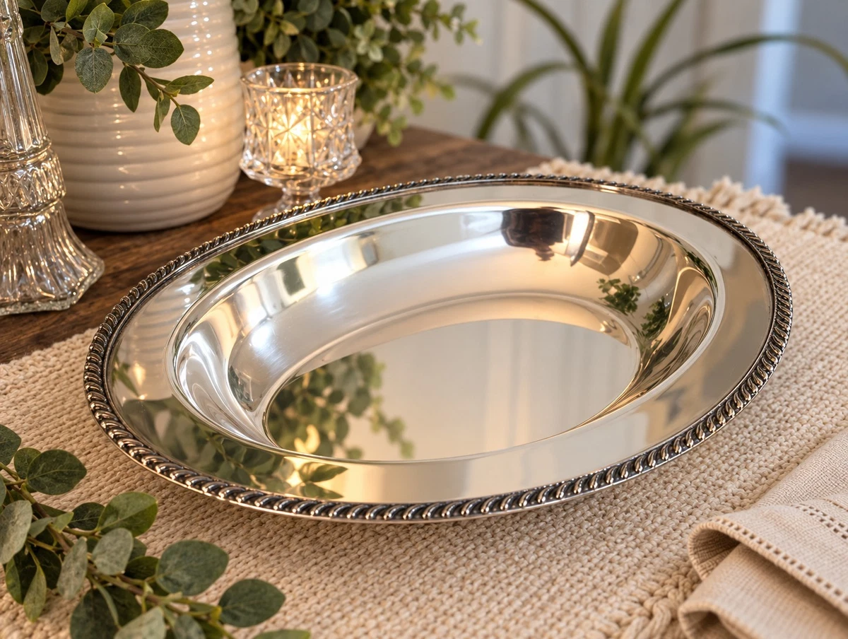 Wm. Rogers & Son Antique US Silver-Plated Platters & Trays for