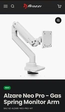 Arozzi Alzare Neo Single Monitor Desk Mount Arm 17-32 Inch 19 lbs Max Retail$100