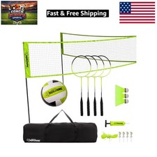4 Square Volleyball/Badminton Combo and Pickleball Combo Accessories Included...