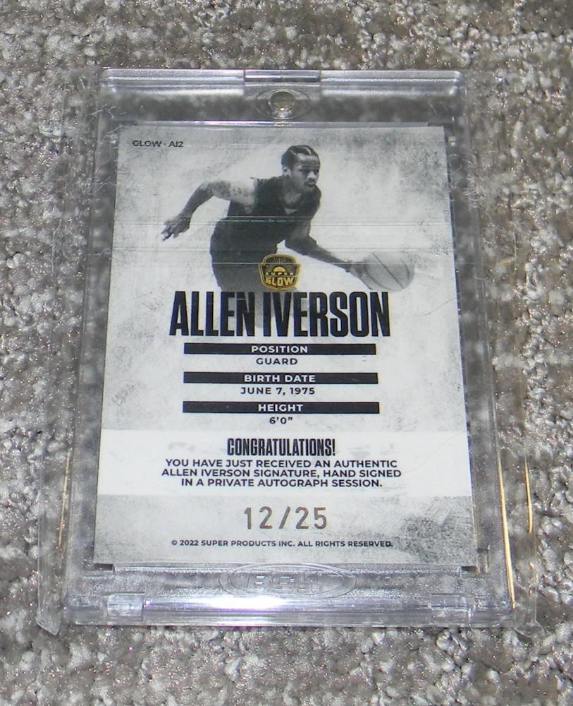2022 Super Glow 1ST Gen - Allen Iverson (the Answer) - Autograph