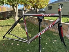 54cm Scattante XRL Carbon SS & Aluminum 7005 Frameset 1 1/8 Carbon Fork 130/100