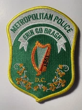 Washington DC Metropolitan Police Erin Go Bragh St Patrick’s Patch ~ RARE