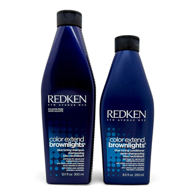 Redken Color Extend Brownlights Blue Shampoo 10.1oz & Conditioner 8.5oz Duo Set