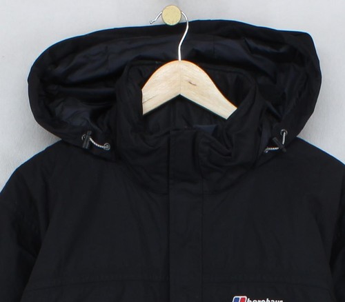 Berghaus AQ2 Waterproof Jacket Mens Size M Black Insulated Padded Hooded - Picture 5 of 15