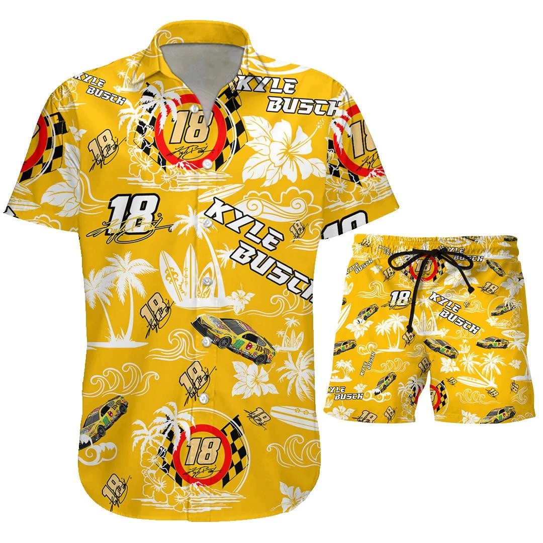 Kyle Busch Nascar Racing Hawaiian Shirt