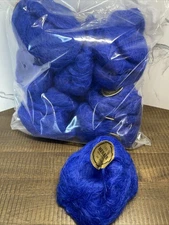 Lot of 10 Original Mohair Yarn 1006% Mohair Italy Royal Blue