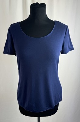 Armani Collezioni Marineblaues Damen-T-Shirt Größe UK 12