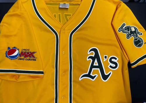 MLB Oakland Athletics A's #8 SUZUKI Matchup Jersey Men's SZ: L Yellow - Used - Picture 6 of 14