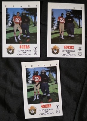 1985 49ers Smokey Lot Of 3 - XIX Champions