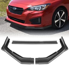 3Pcs Front Lip Spoiler Splitter Side Skirts For 2017-2019 Subaru Impreza Carbon