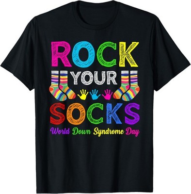 World Down Syndrome Rock Your Socks Awareness  Unisex T-Shirt