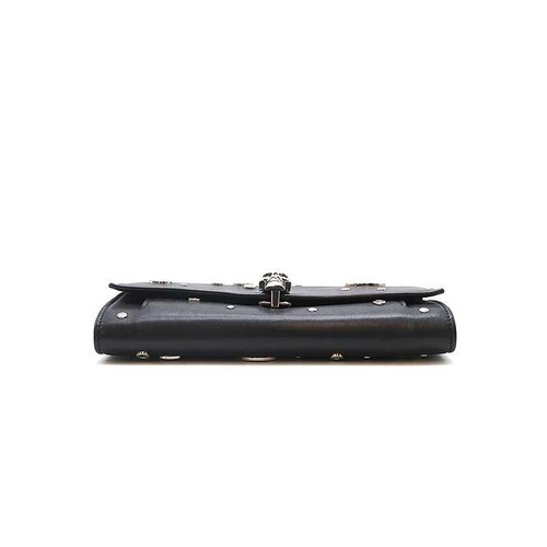 ALEXANDER McQUEEN Skull Studded Chain Shoulder Bag Leather Wallet w/Box Used - Picture 3 of 10