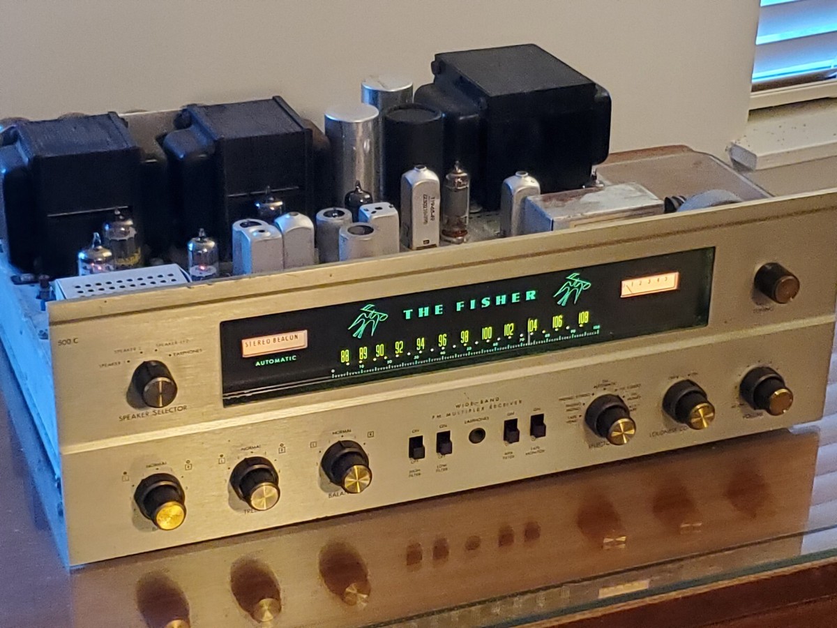 アンプ STEREO RECEIVER A-500 1964 TESTED Fisher 500-C VACUUM TUBE Stereo Tuner/ Pre-Amp/ POWER