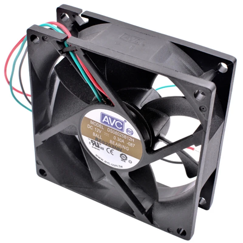 DS08025B12H 8cm 80mm fan 8025 DC12V 0.30A computer chassis CPU power cooling fan - Image 2 of 4