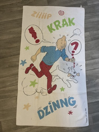Serviette Collector Tintin – Hergé & Jalla – Rouge – Édition 1995 – Neuf